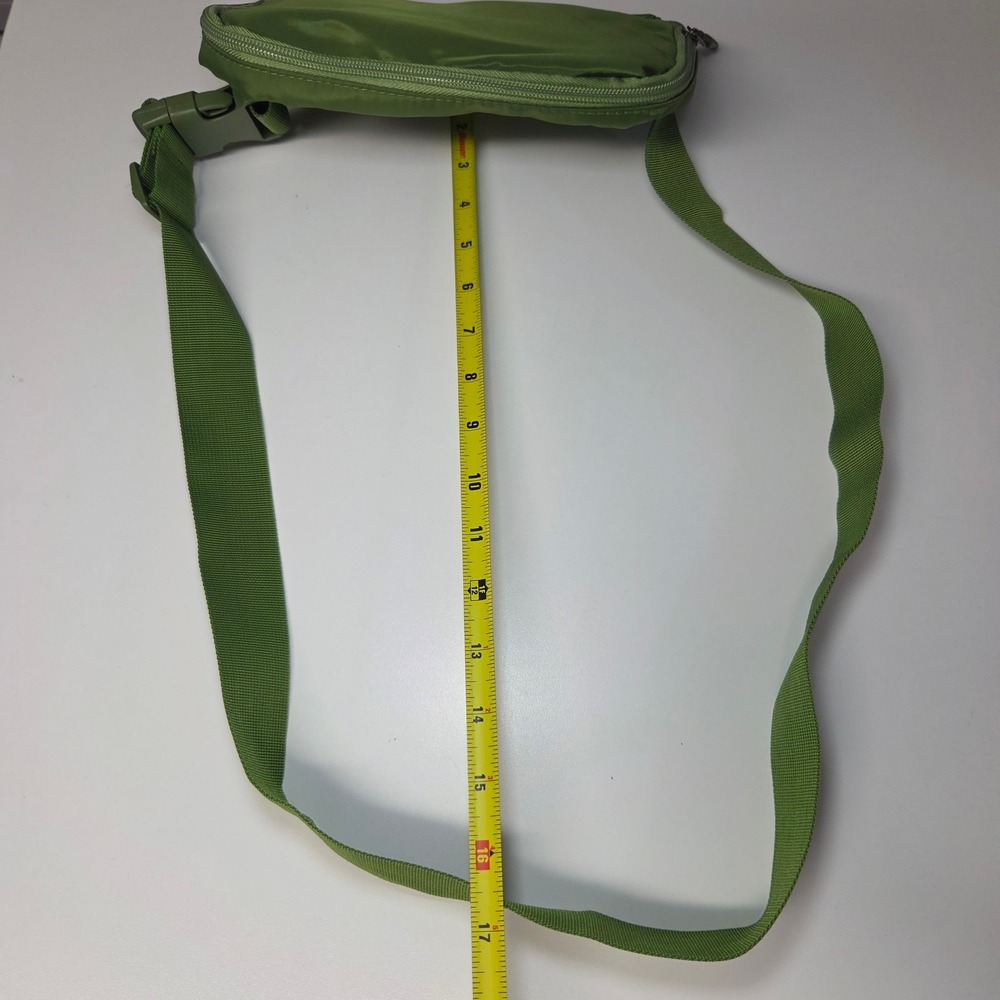 Green Nylon Belt Bag Fanny Pack Crossbody Pouch - Picture 7 of 10